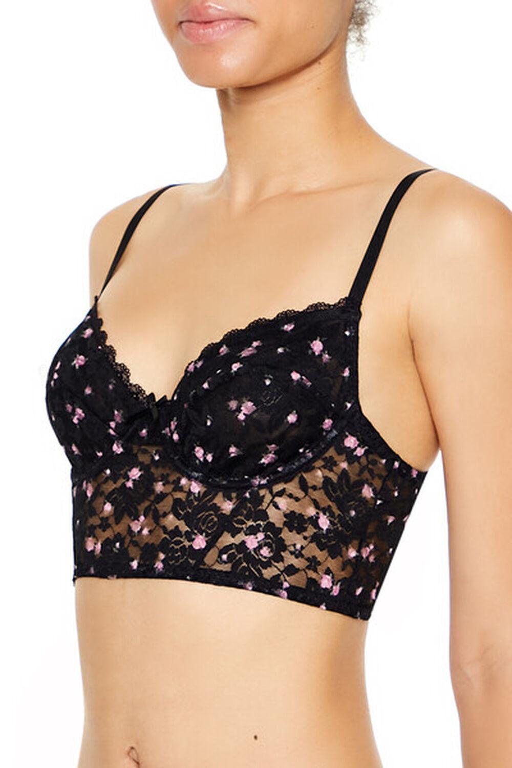 Floral Print Lace Underwire Bra | Forever 21 Product Image