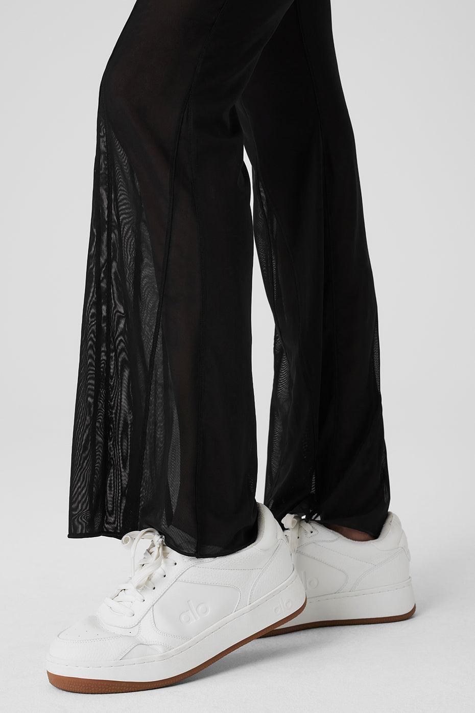 Mesh High-Waist Flicker Pant - Black Female Product Image