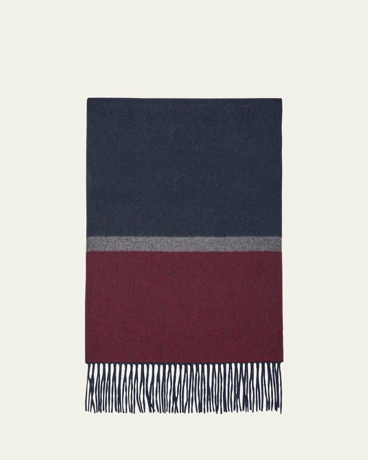 Mens Cashmere Color Block Scarf Product Image