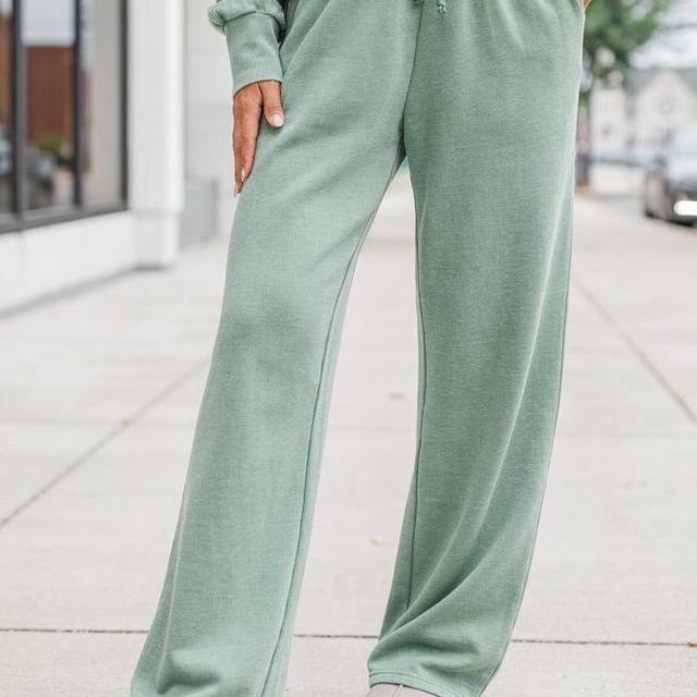 Learn As You Go Olive Acid Washed Lounge Pants Product Image