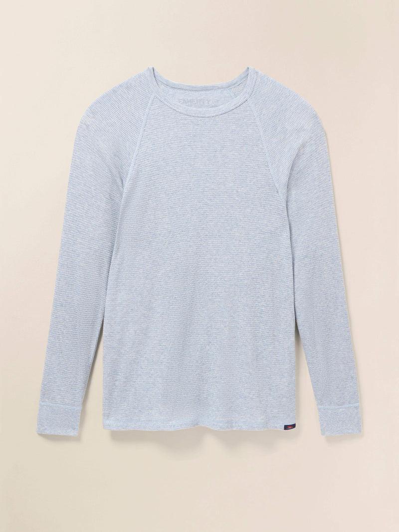 Long-Sleeve Cloud Waffle Crew - Frosty Slate Heather Product Image