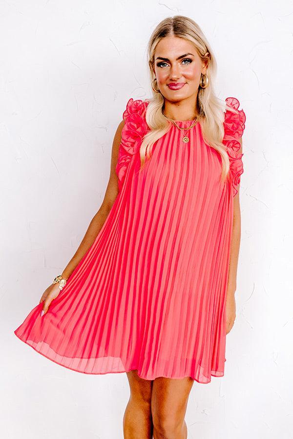 Honeysuckle Dreams Pleated Dress In Calypso Product Image