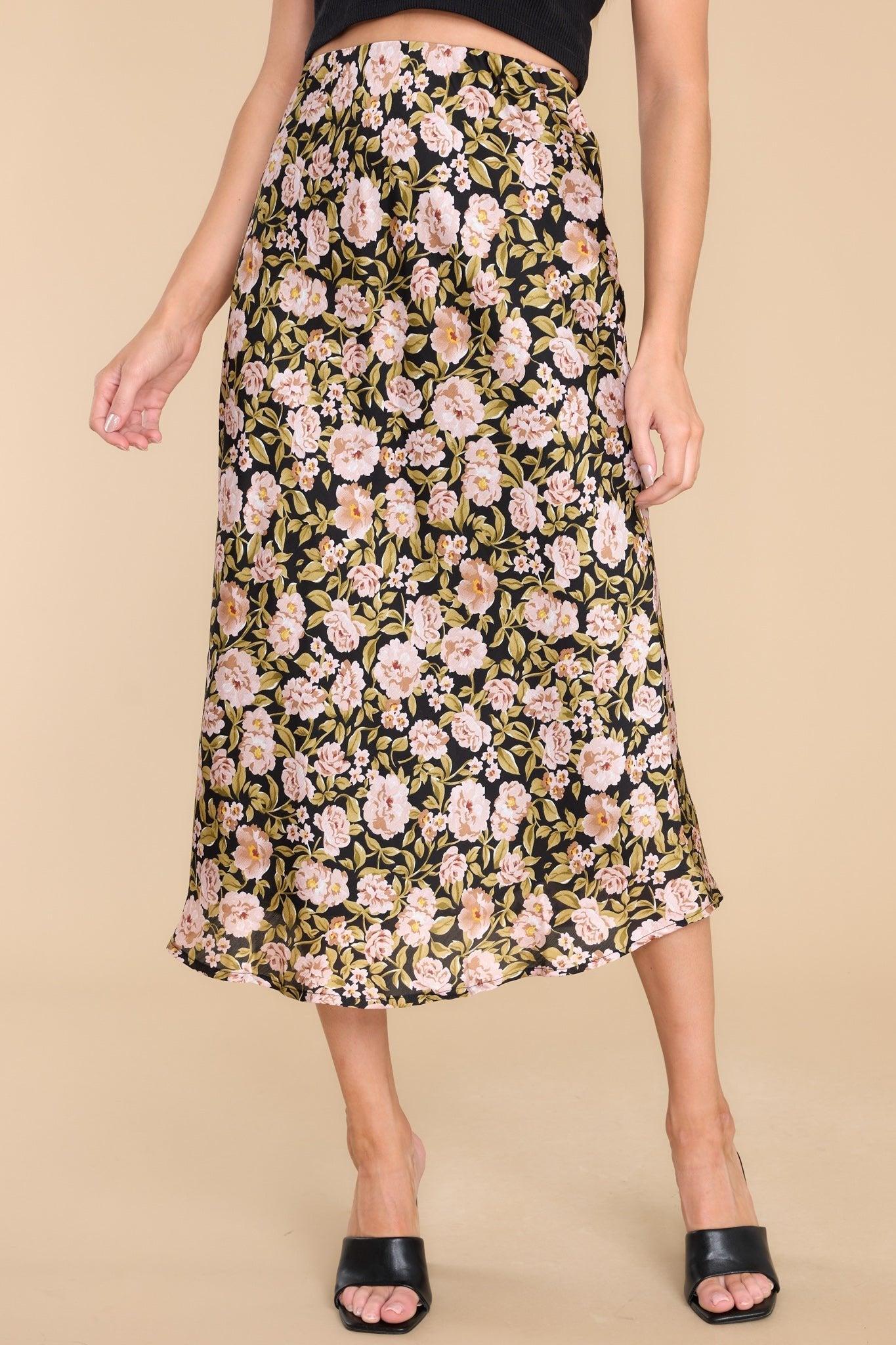 Eliza Black Midi Skirt Product Image