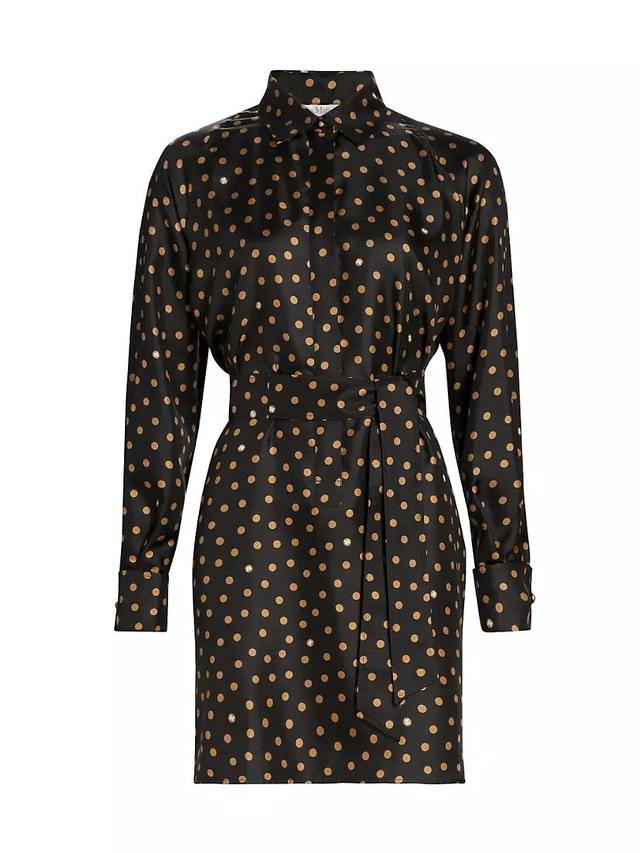 Shock Polka Dot Silk Shirtdress Product Image