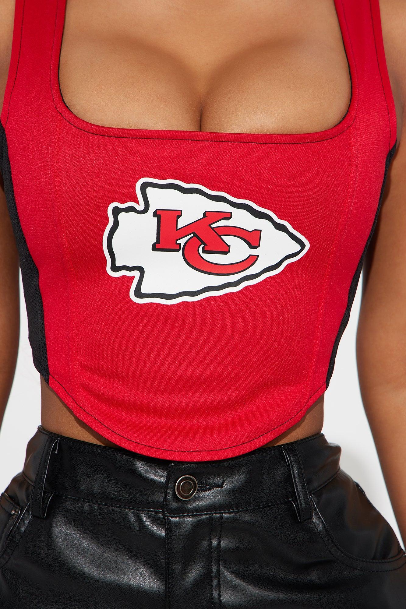 Chiefs Halftime Show Corset Top - Red/Black Product Image