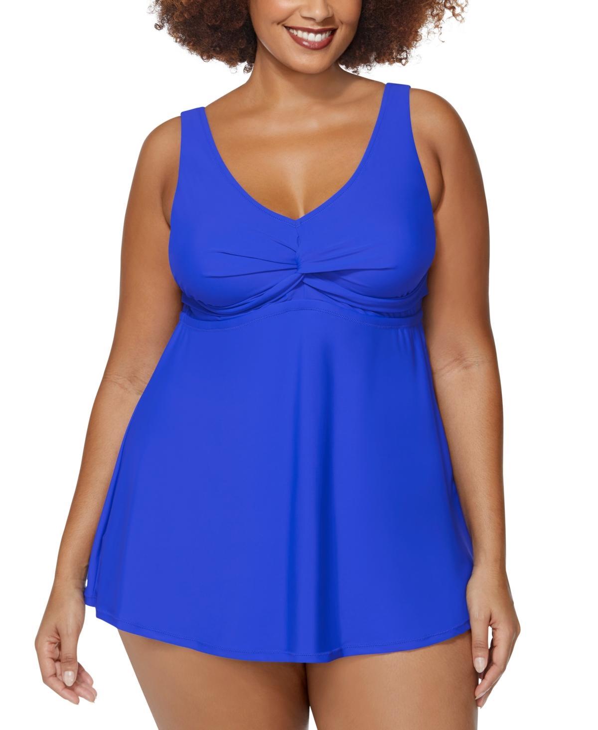 Raisins Curve Trendy Plus Size Lucia Tummy-Control Swimdress Product Image