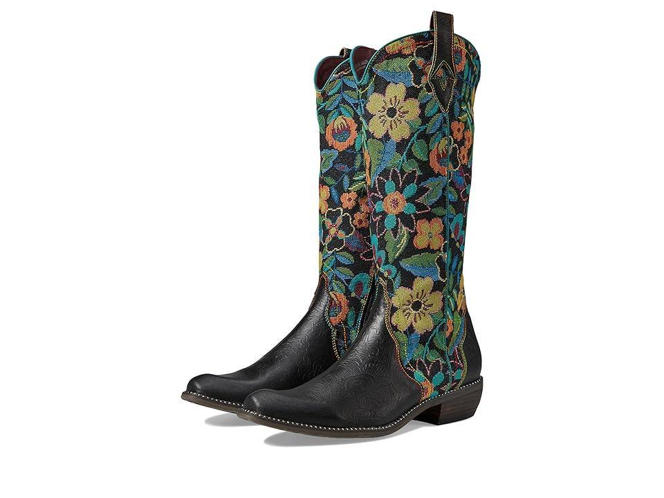 LArtiste by Spring Step Rodeoqueen Cowboy Boot | Womens | Black Multicolor | Size EU 39 / US 8.5 | Boots Product Image