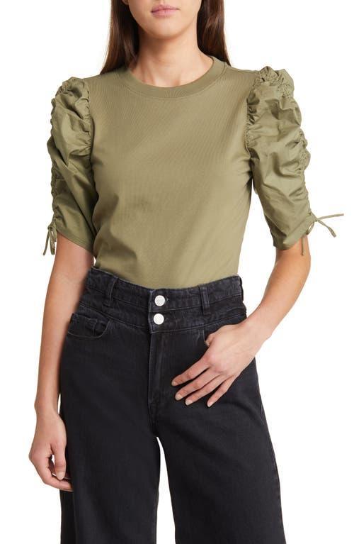 FRAME Ruched Sleeve T-Shirt Product Image