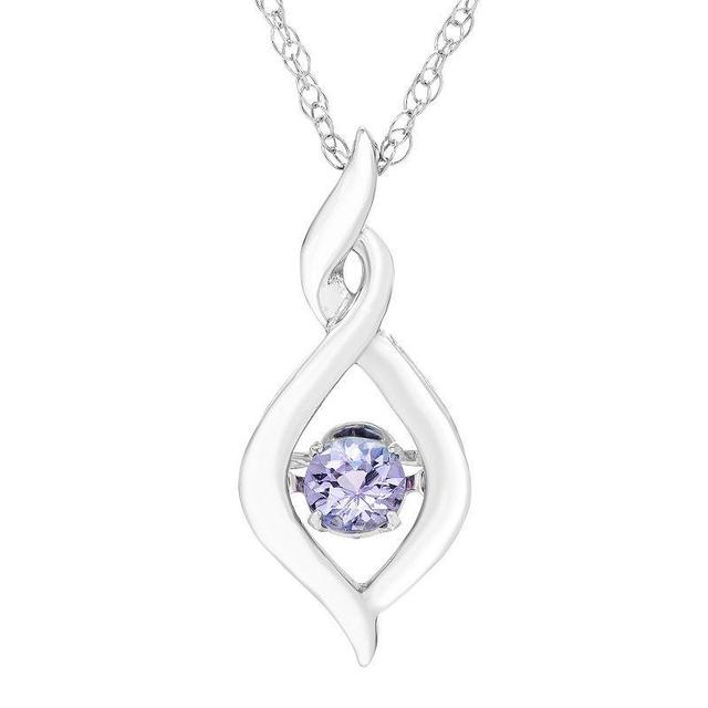 Boston Bay Diamonds Brilliance in Motion Sterling Silver Opal Dancing Gemstone Infinity Pendant, Womens Purple Product Image