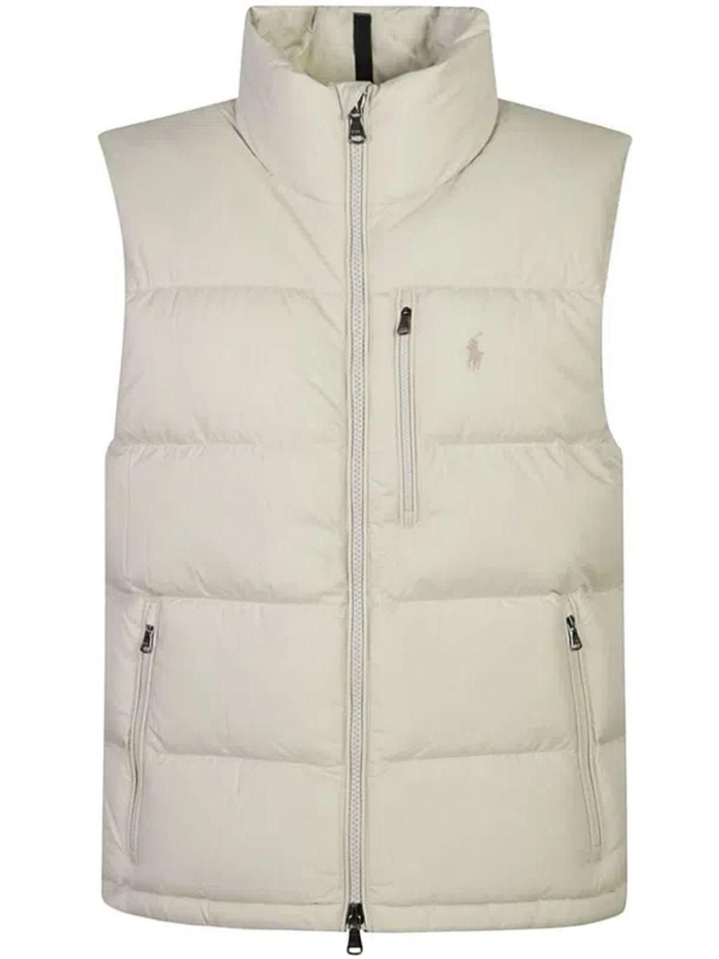 The Gorham Down Gilet In Beige Product Image