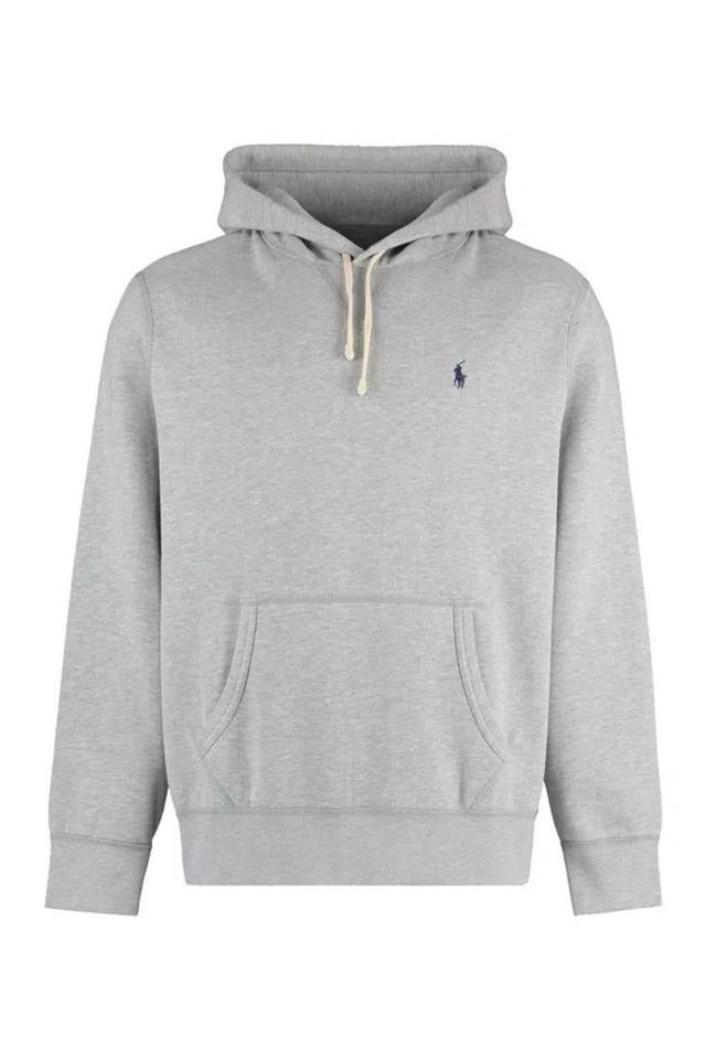 Cotton Hoodie In Grey Product Image