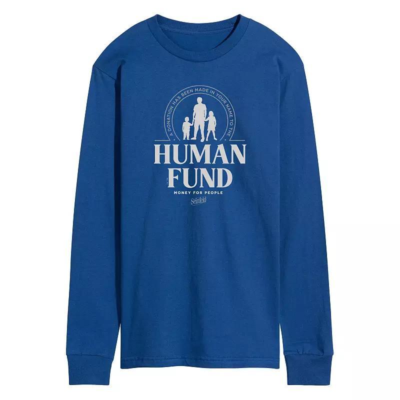 Mens Seinfeld The Human Fund Long Sleeve Graphic Tee Product Image