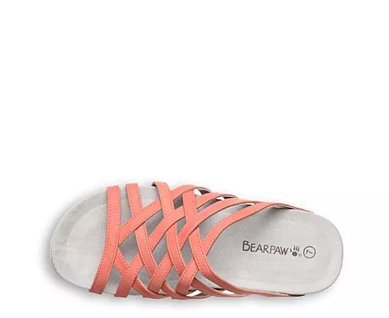 Bearpaw Zinnia Womens Strappy Slide Sandals Pink Product Image