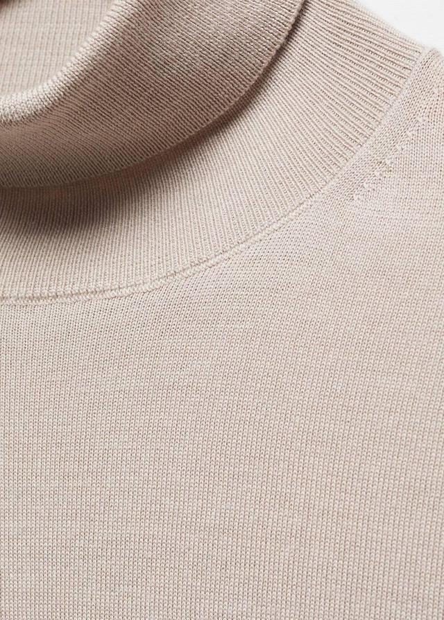 MANGO MAN - 100% merino wool turtleneck sweater light/pastel greyMen Product Image