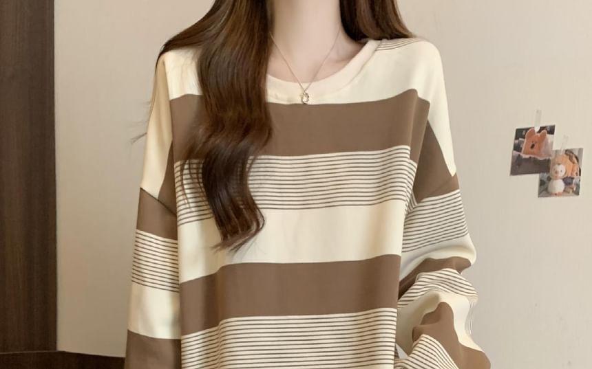 Crewneck Striped Sweater Product Image