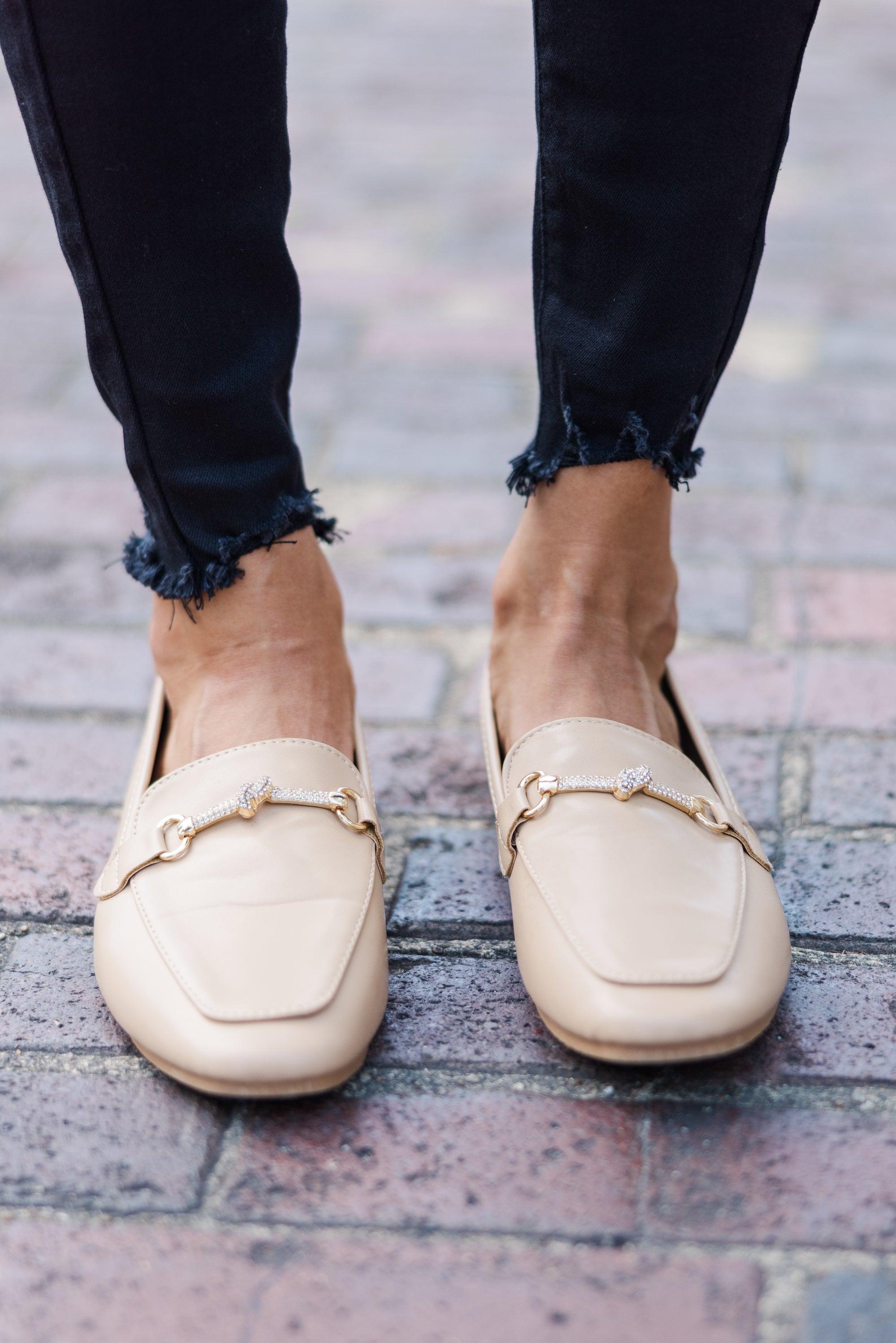 Stand Out Natural Brown Flat Loafers Female Product Image