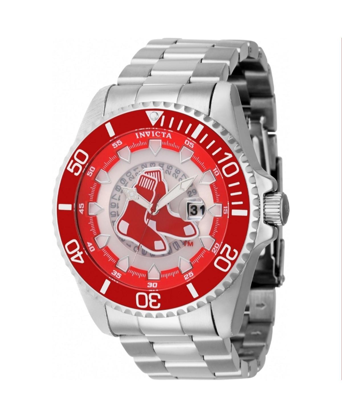 Invicta Mens 43457 Mlb Boston Red Sox Quartz Multifunction Red, Silver, White Dial Watch - Red Product Image