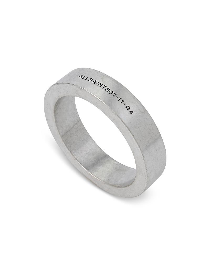 AllSaints Mens Smooth Sterling Silver Ring Product Image