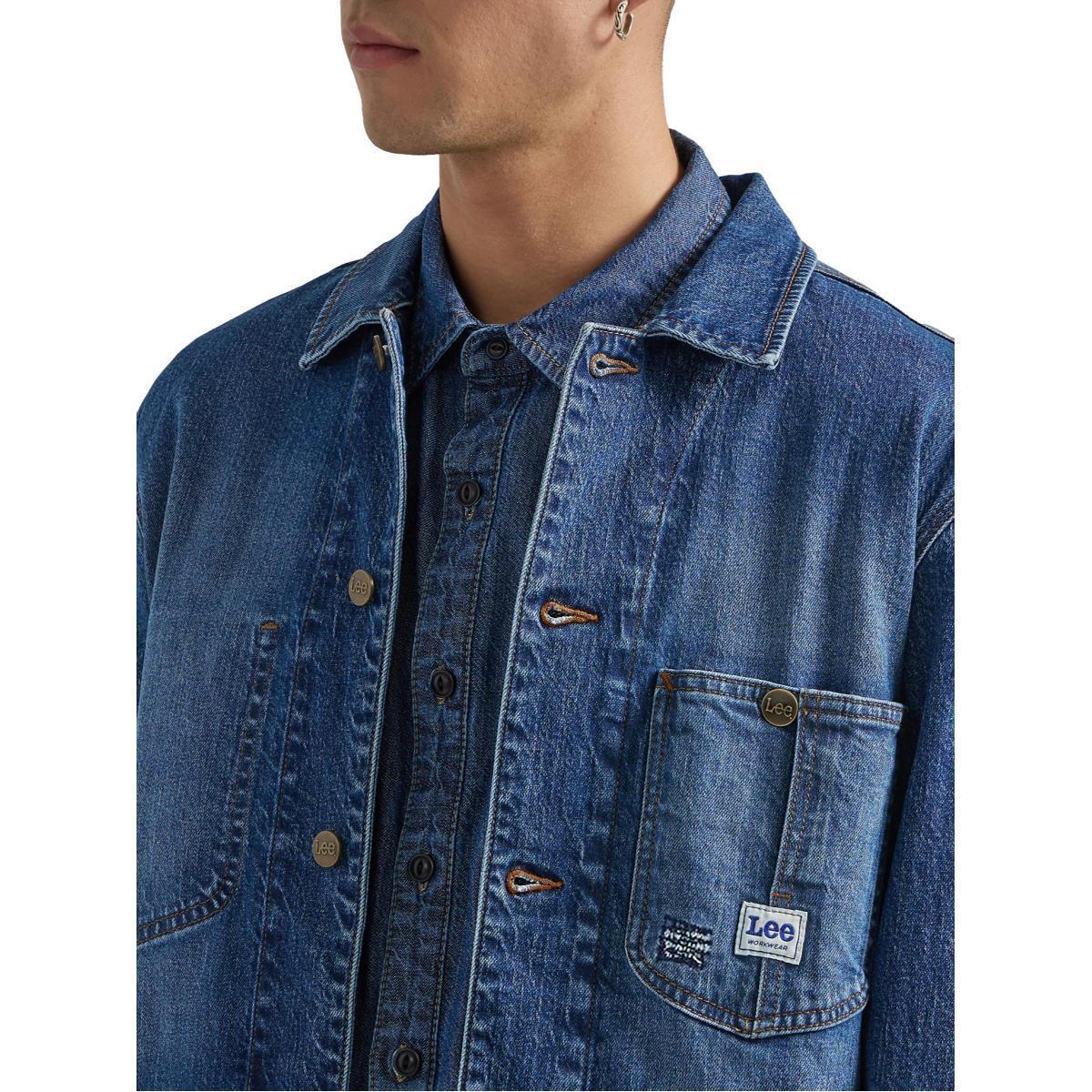 Denim Chore Coat Mid Wash Product Image