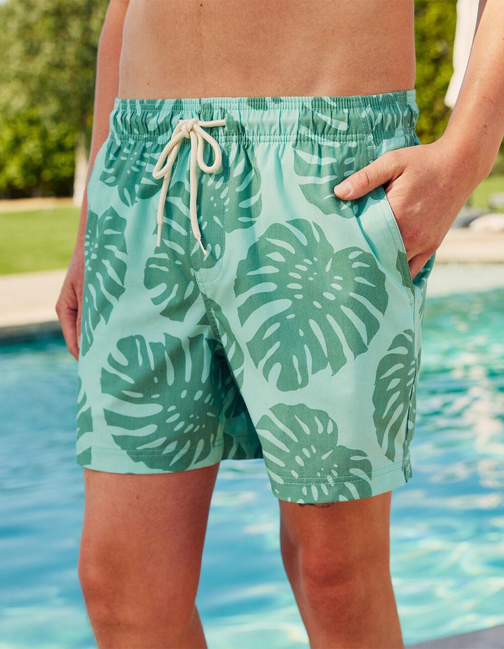 RSQ Mens Tropical Leaf 5'' Swim Shorts Product Image