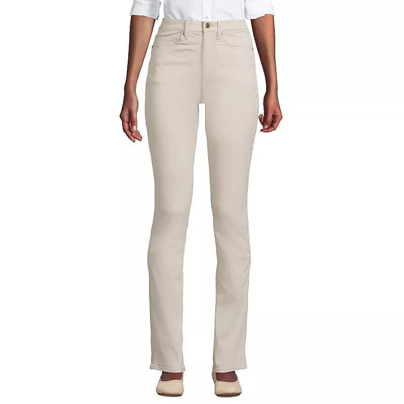 Womens Lands End High Rise Chino Slim Leg Pants Product Image