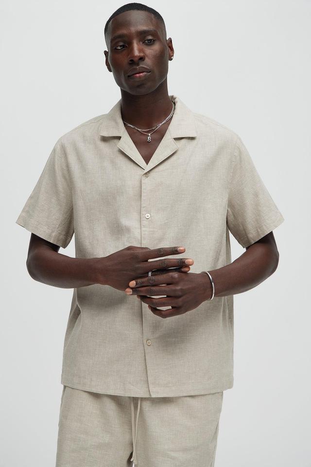 Bahamas Linen Shirt - Stone Product Image