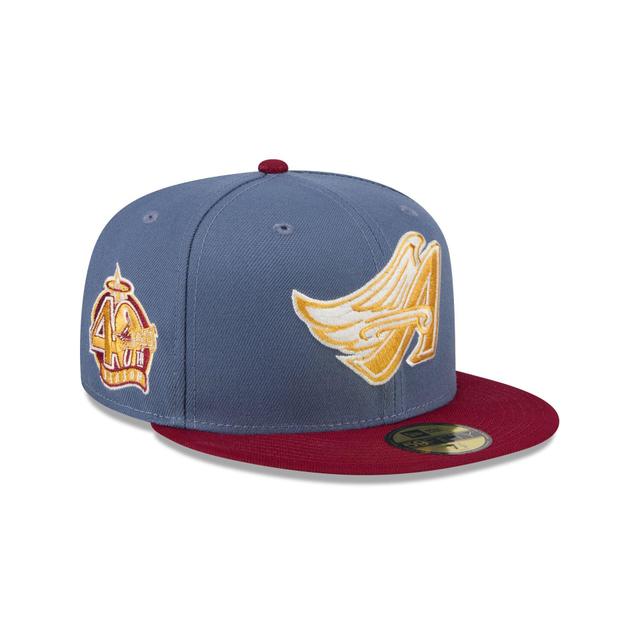 Los Angeles Angels Deep Blue 59FIFTY Fitted Hat Male Product Image