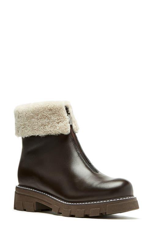 Womens Abba 38MM Leather & Shearling Lug-Sole Boots Product Image