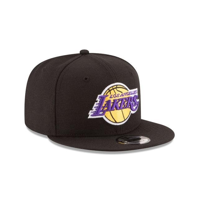 Los Angeles Lakers Black 9FIFTY Snapback Hat Male Product Image