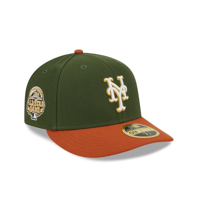 New York Mets Scarlet Low Profile 59FIFTY Fitted Hat Male Product Image