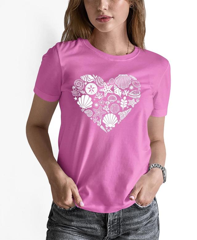 Women's Word Art Seashell T-Shirt Product Image