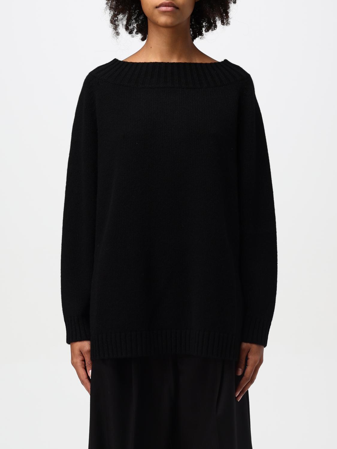 Woman Sweater Black Size Xxl Mohair Wool, Polyamide, Wool In Schwarz Product Image