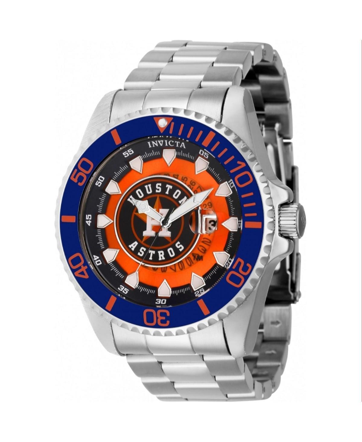 Invicta Mens 43464 Mlb Houston Astros Quartz Multifunction Blue, White, Silver, Orange Dial Watch - Blue Product Image