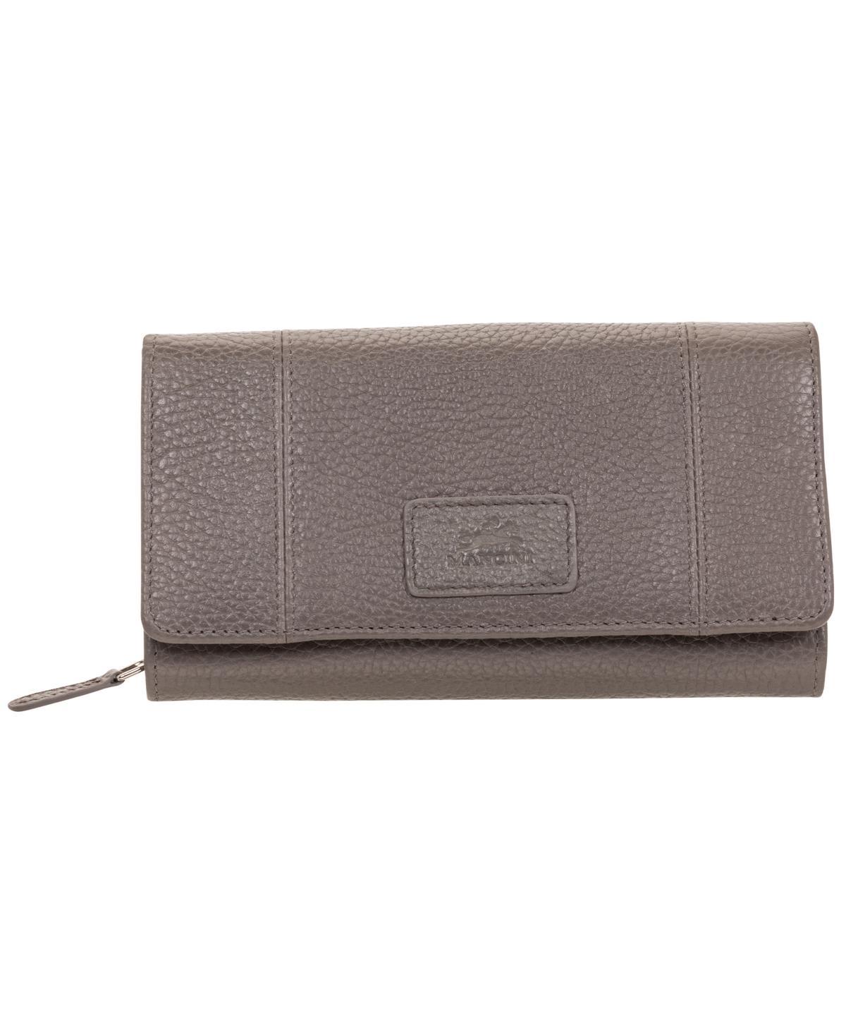 Mancini Womens Pebbled Collection Rfid Secure Mini Clutch Wallet Product Image