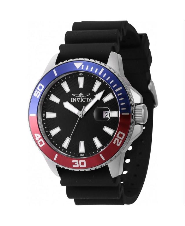 Invicta Mens 46090 Pro Diver Quartz 3 Hand Black Dial Watch - Black Product Image