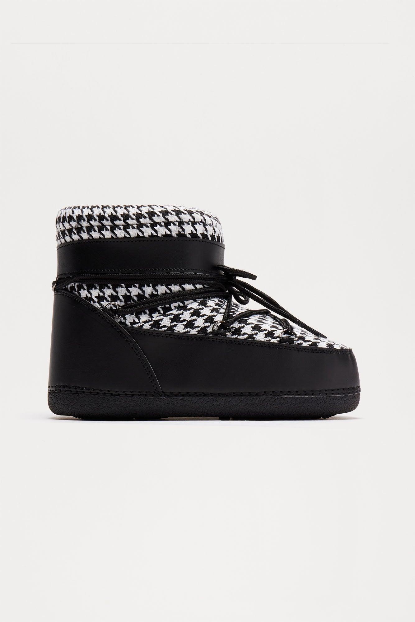 Montreal Platform Booties - Black/White Product Image