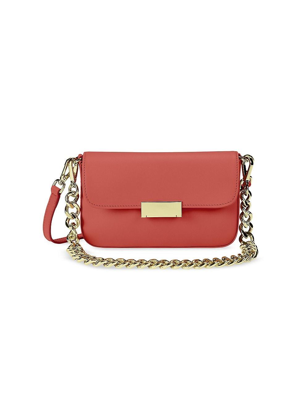 Womens Edie Leather Shoulder Bag Product Image