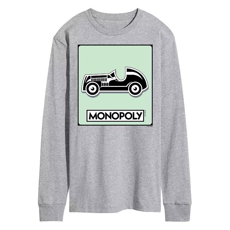 Mens Monopoly Car Game Token Long Sleeve Graphic Tee Product Image