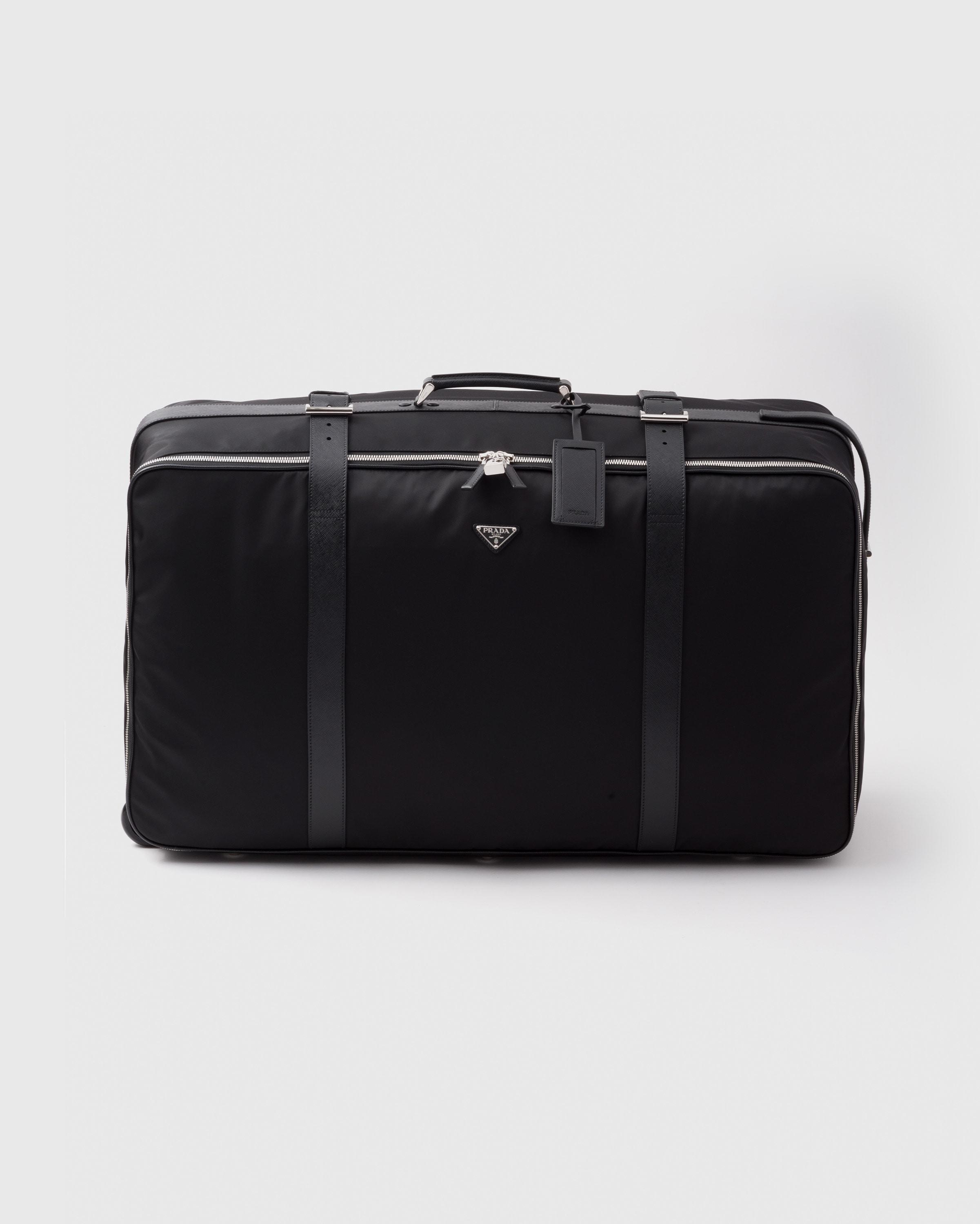 Re-Nylon and Saffiano leather suitcase Product Image