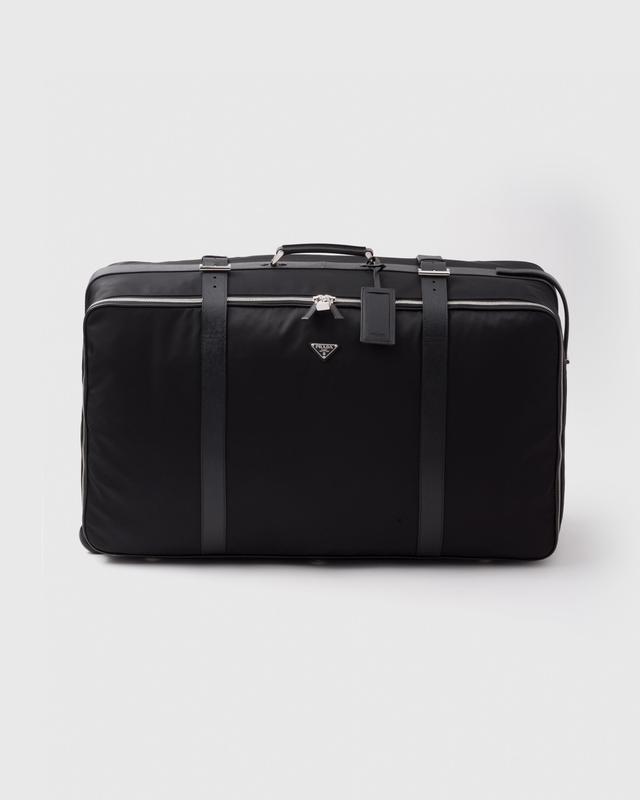 Re-Nylon and Saffiano leather suitcase Product Image