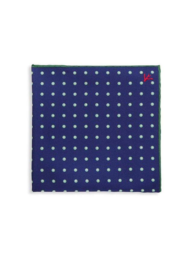 Mens Polka Dot Silk Pocket Square Product Image