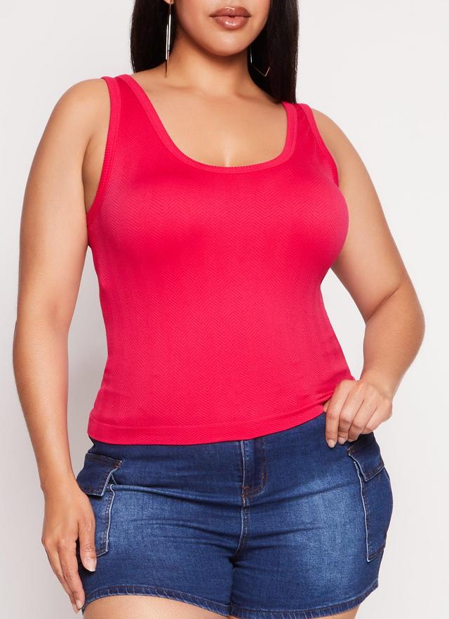 Womens Plus Size Scoop Back Tank Top Product Image