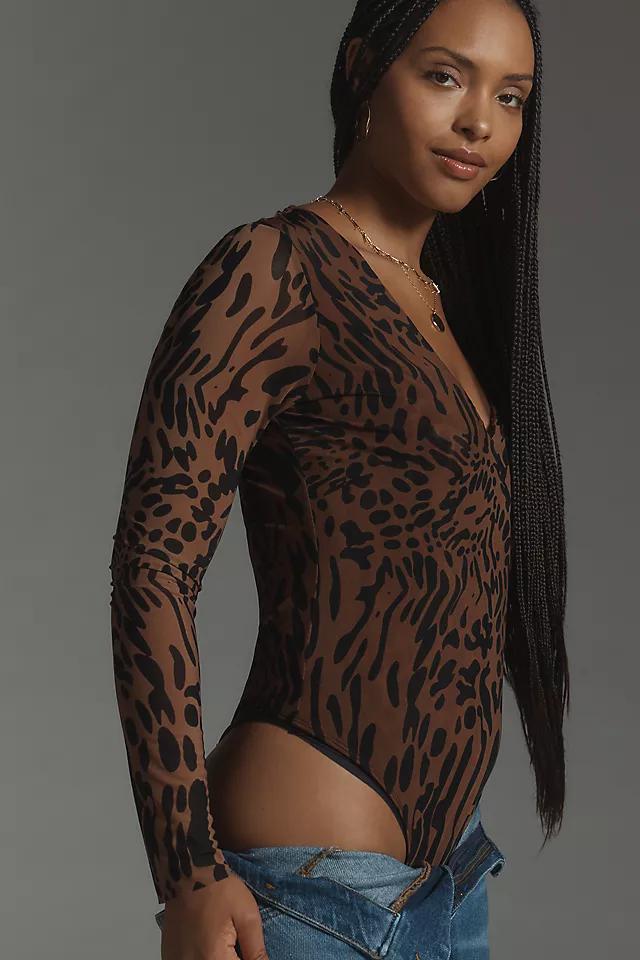 Good American Mesh Leopard Bodysuit Product Image