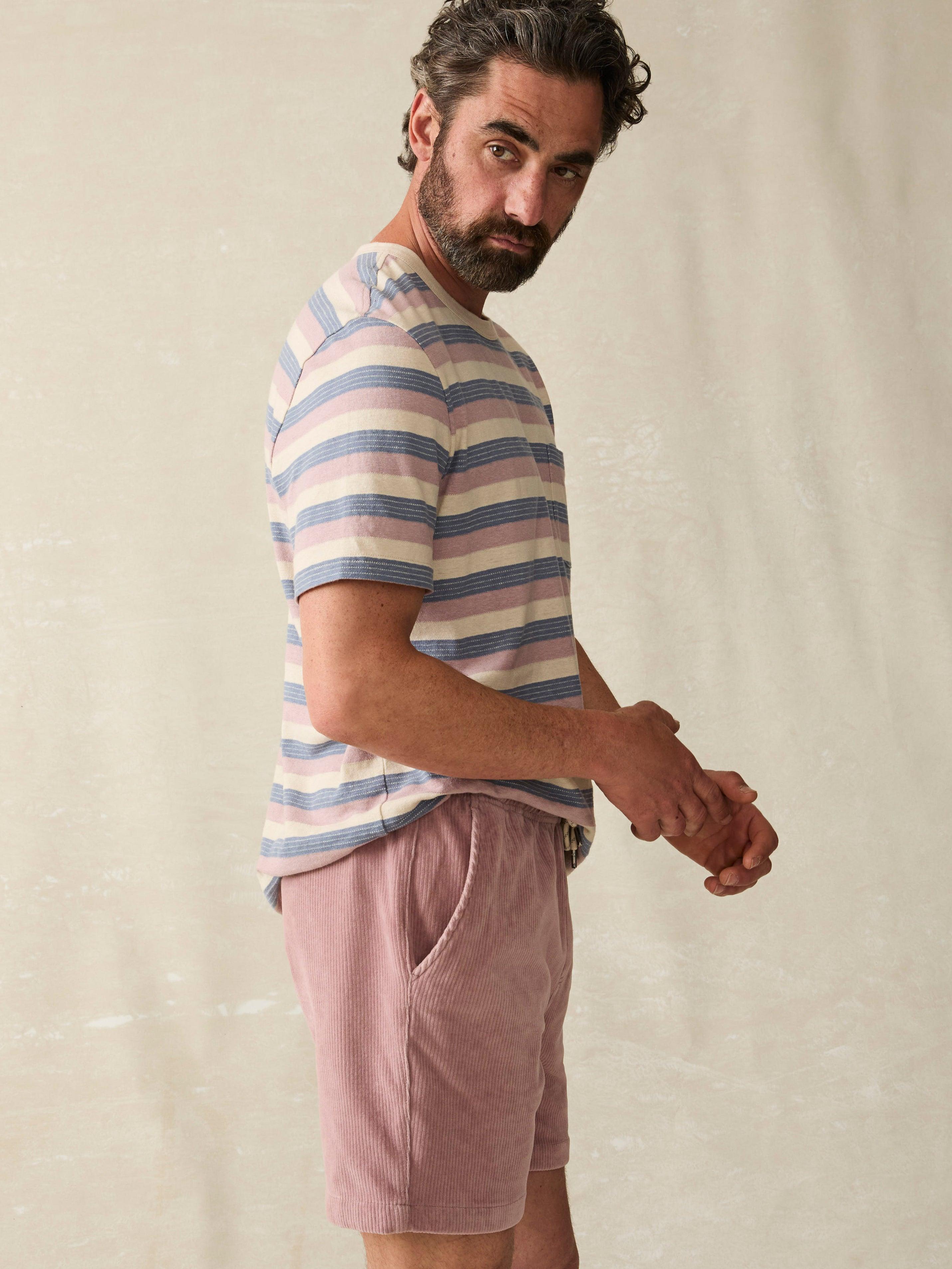 Essential Italian Knit Cord Short (6" Inseam) - Dusty Plum Male Product Image