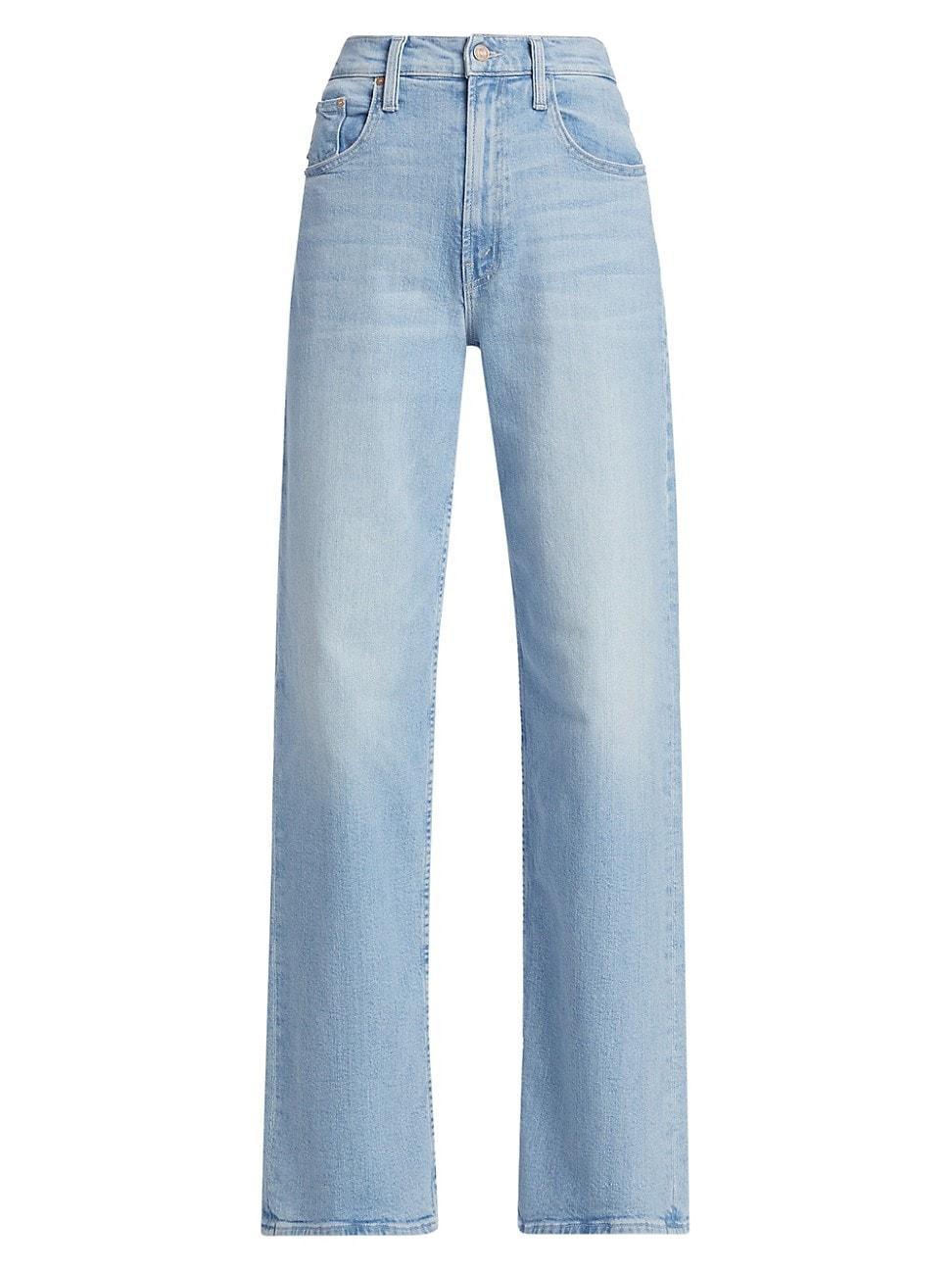 Womens High Waisted Spinner Zip Heel Jeans Product Image