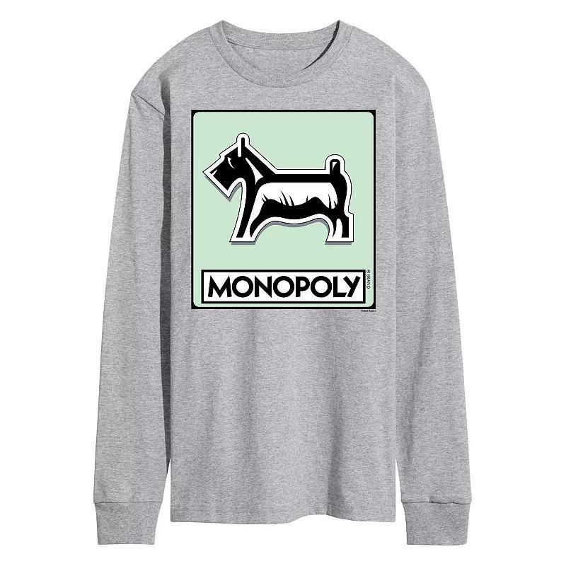 Mens Monopoly Dog Token Long Sleeve Graphic Tee Product Image