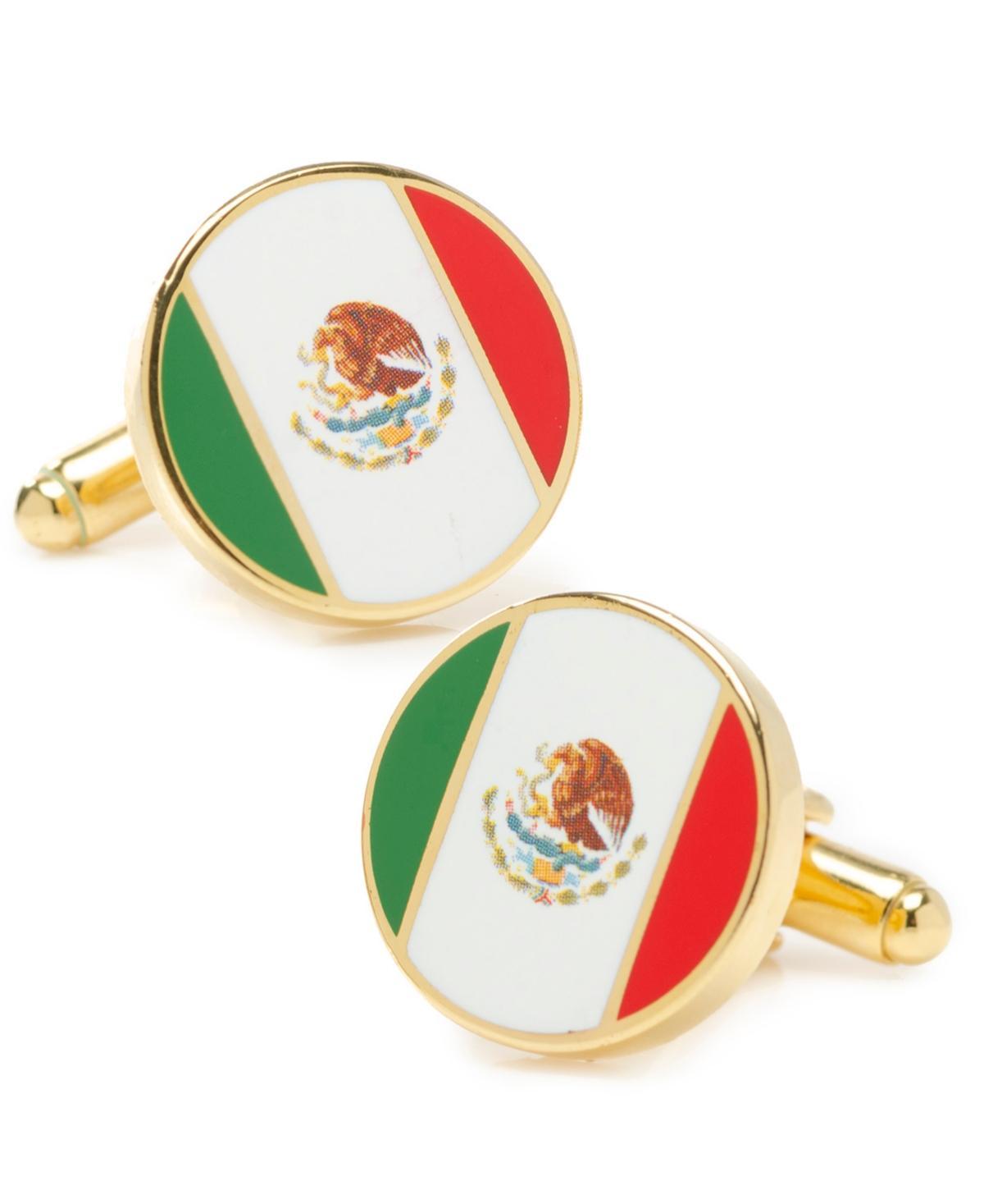 Mens Mexico Flag Round Cufflinks Product Image