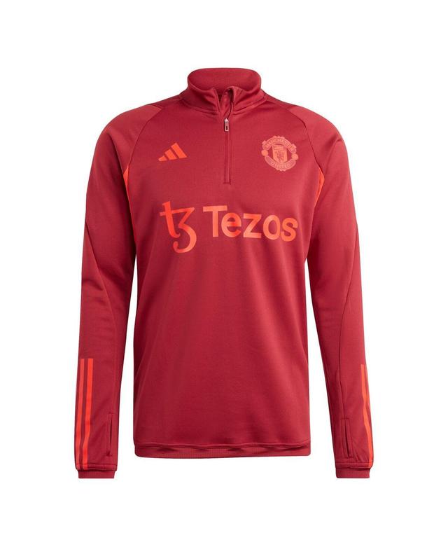 Mens adidas Red Manchester United 2023/24 Training Quarter-Zip Top - Red Product Image