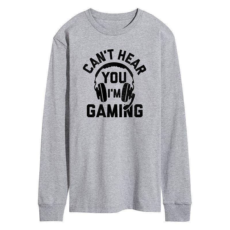 Mens Cant Hear You Gaming Long Sleeve Graphic Tee Product Image