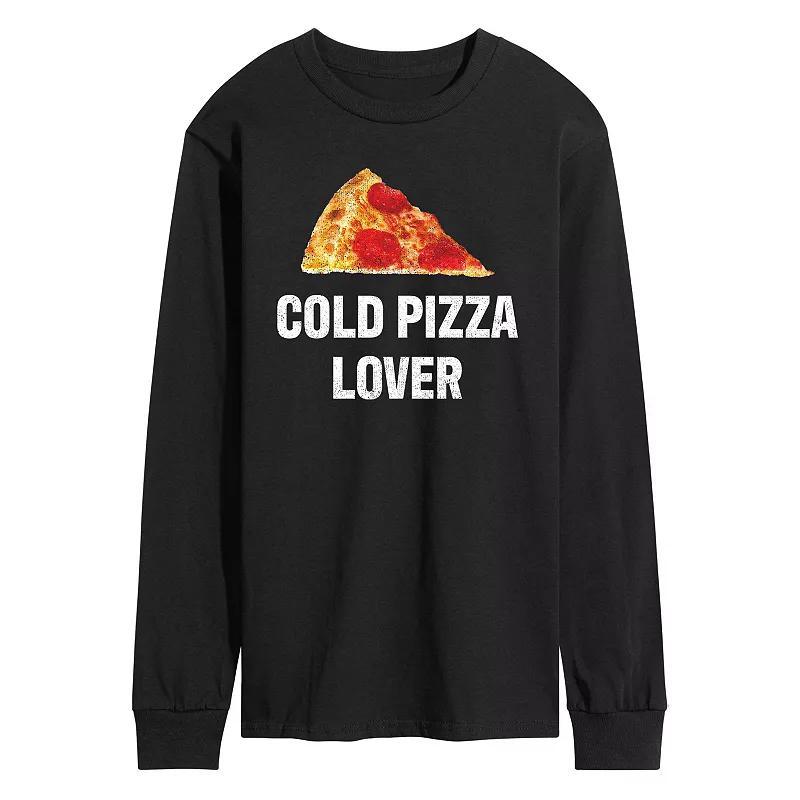 Mens Cold Pizza Lover Long Sleeve Graphic Tee Product Image